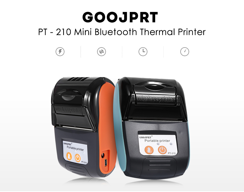 GOOJPRT PT-210 - Bluetooth tlačiareň pre tlač dokladov z VRP aplikácie