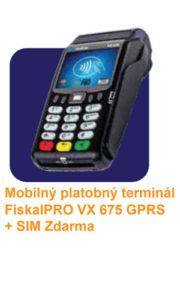 FiskalPRO VX675 GRPS eKasa 3 v 1 je mobilná tlačidlová registračná pokladnica s platobným terminálom a množstvom užitočných funkcií a to všetko za cenu bežnej pokladnice, s výhodnými poplatkami za platby kartou. Plne kompatibilná s riešením eKasa.