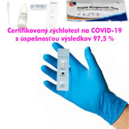 Certifikovaný rýchlotest na COVID-19 s úspešnosťou výsledkov 97,5 %