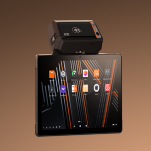 ExVAN P3 MIX eKasa 3v1 platobný terminal, tlačiareň, tablet s platobnou kartou predna strana